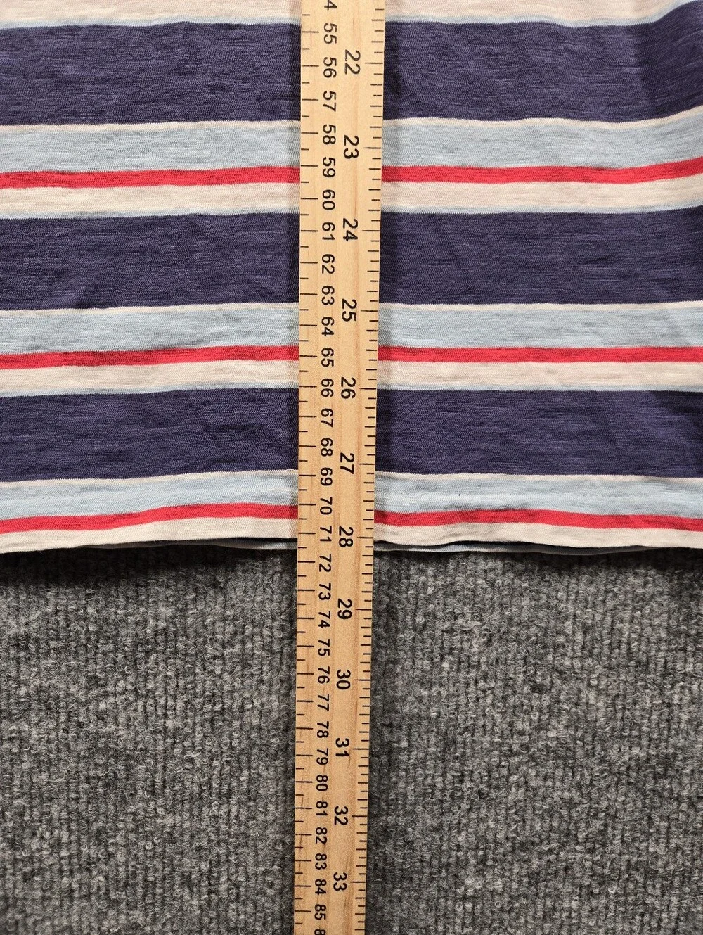 Polo by‎ Ralph Lauren Classic Fit Striped Pocket T-Shirt Anchor Logo Navy M